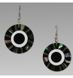 Boucles d'oreilles coquillage abalone, nacre 